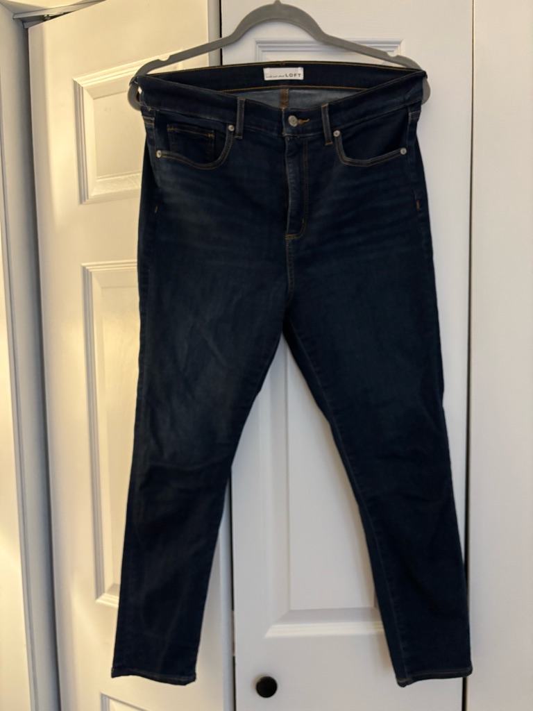 Loft Dark Indigo High-Rise Skinny Jeans